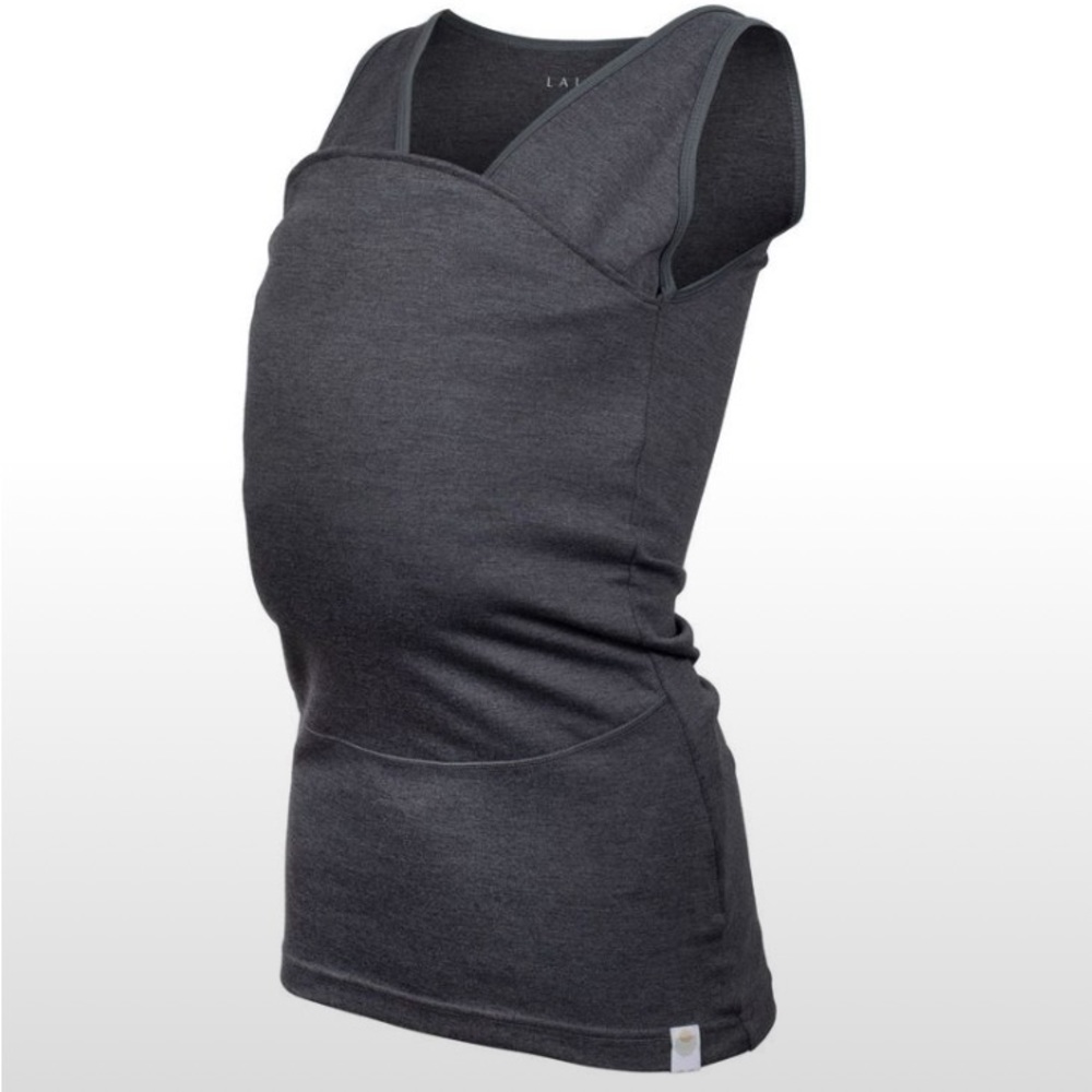 LALABU baby wear built in nursing bra gray shirt very soft, easy to clean New